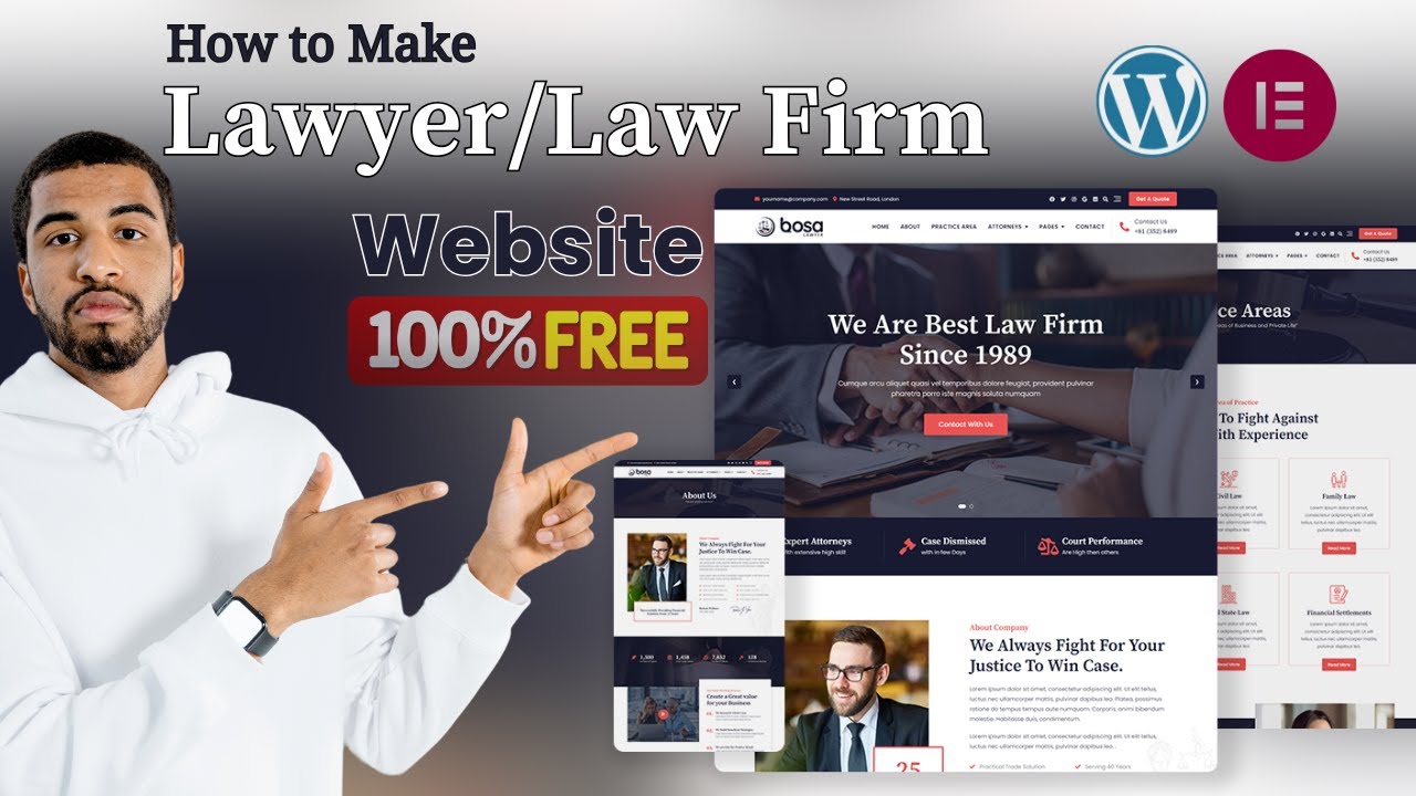 How to Make a Lawyer Website FREE in 2025 (No Coding!) Build a Professional Lawyer Website for FREE