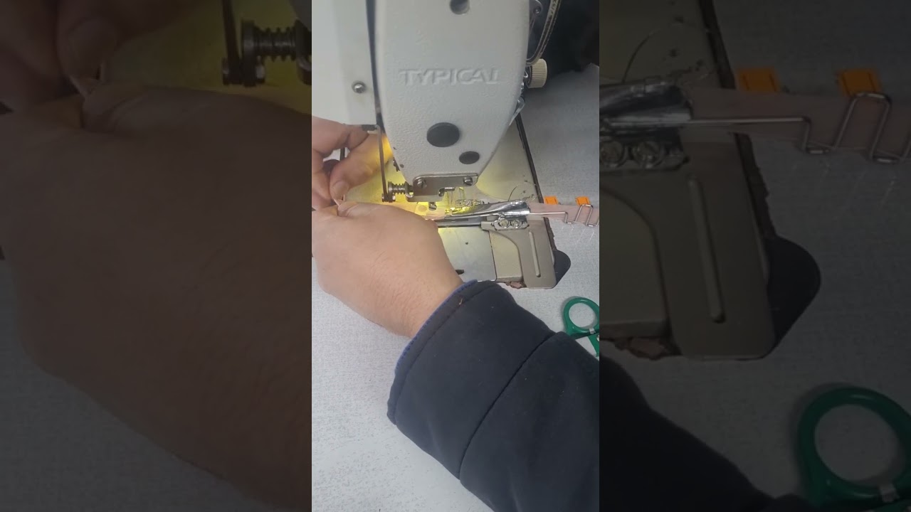 düz dikiş makinesinde spagetti yapımı