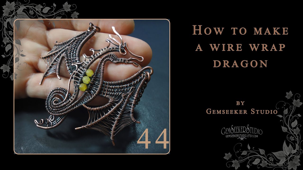How to Make a Wire Wrapping Dragon Necklace. Intermediate level.