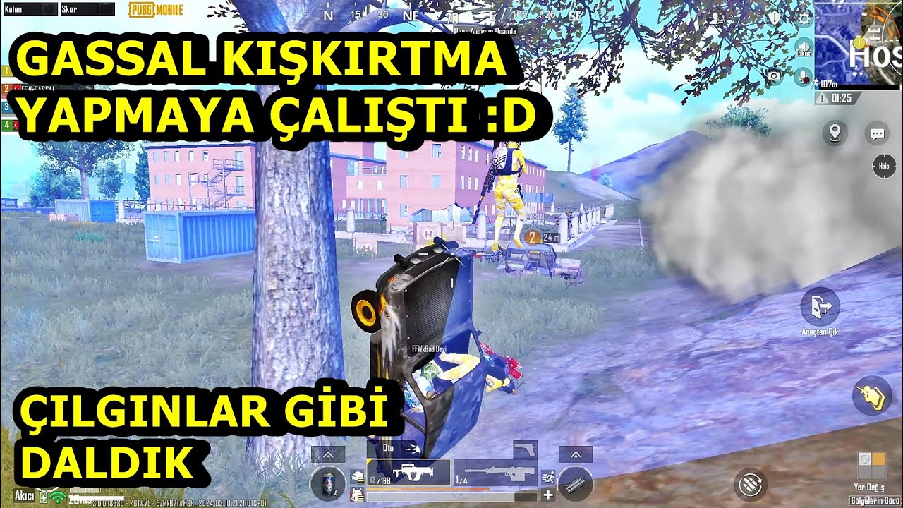 GASSAL KIŞKIRTMA YAPMAYA ÇALIŞTI :) HER YERE DALDIK MÜTHİŞ MAÇ PUBG MOBİLE