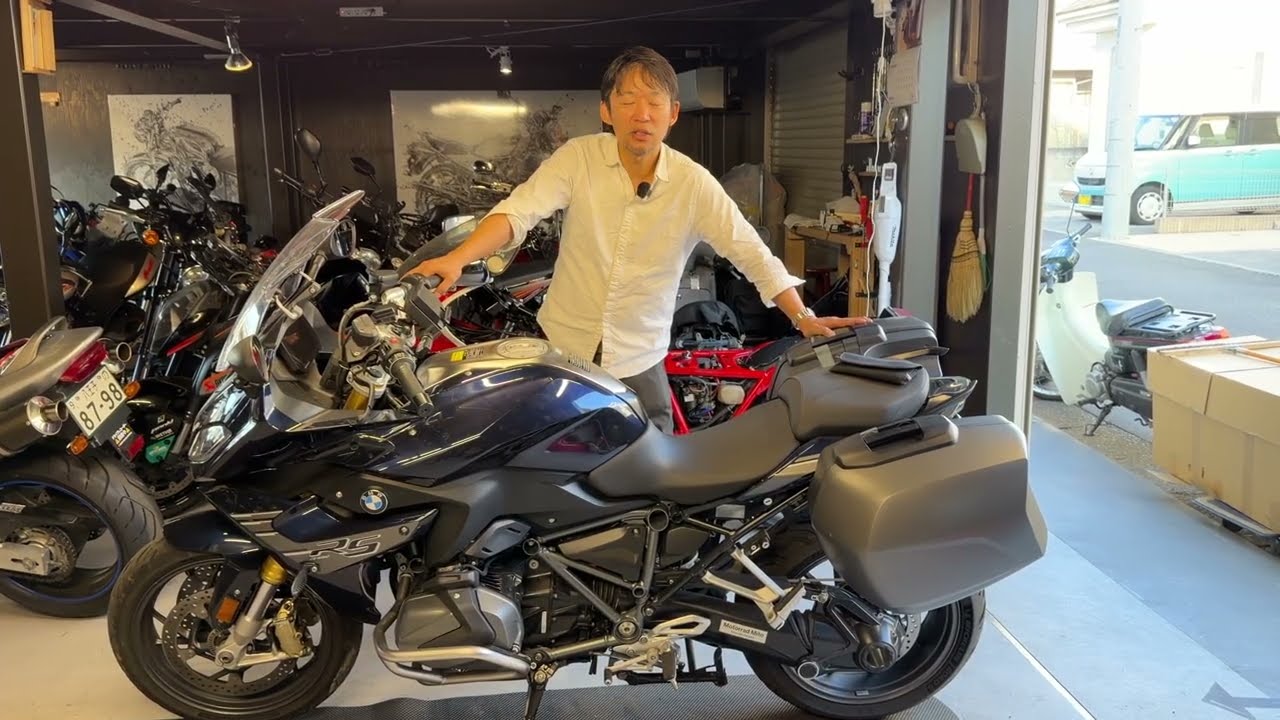 BMW R1250RS(2021)自動車高調整ESAパニアつき参考動画