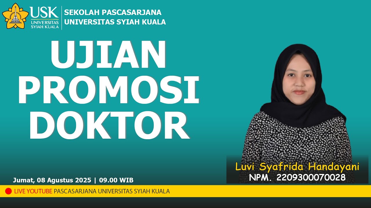 UJIAN PROMOSI DOKTOR a.n. LUVI SYAFRIDA HANDAYANI