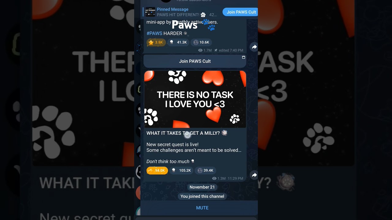 Paws new task completed claim 1M points paws urdo MN dekhu details