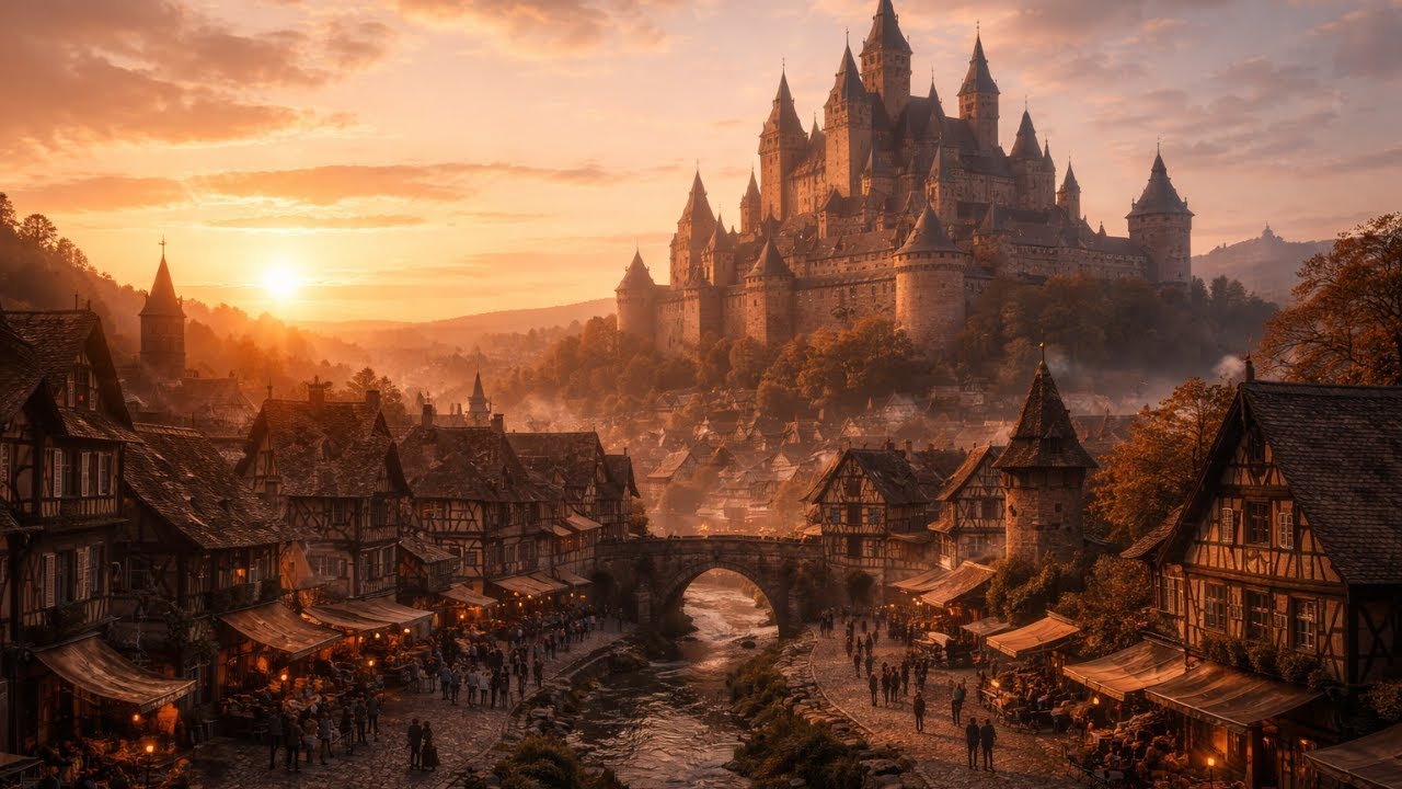 Medieval Music Ambience – Fantasy Celtic Village | Relaxing Tavern & Castle Sounds