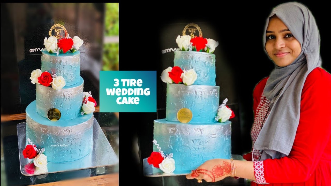 3 tire wedding cake with dummy | dummy വെച്ച് Wedding cake ഉണ്ടാക്കിയാലോ | michiskitchen #malayalam