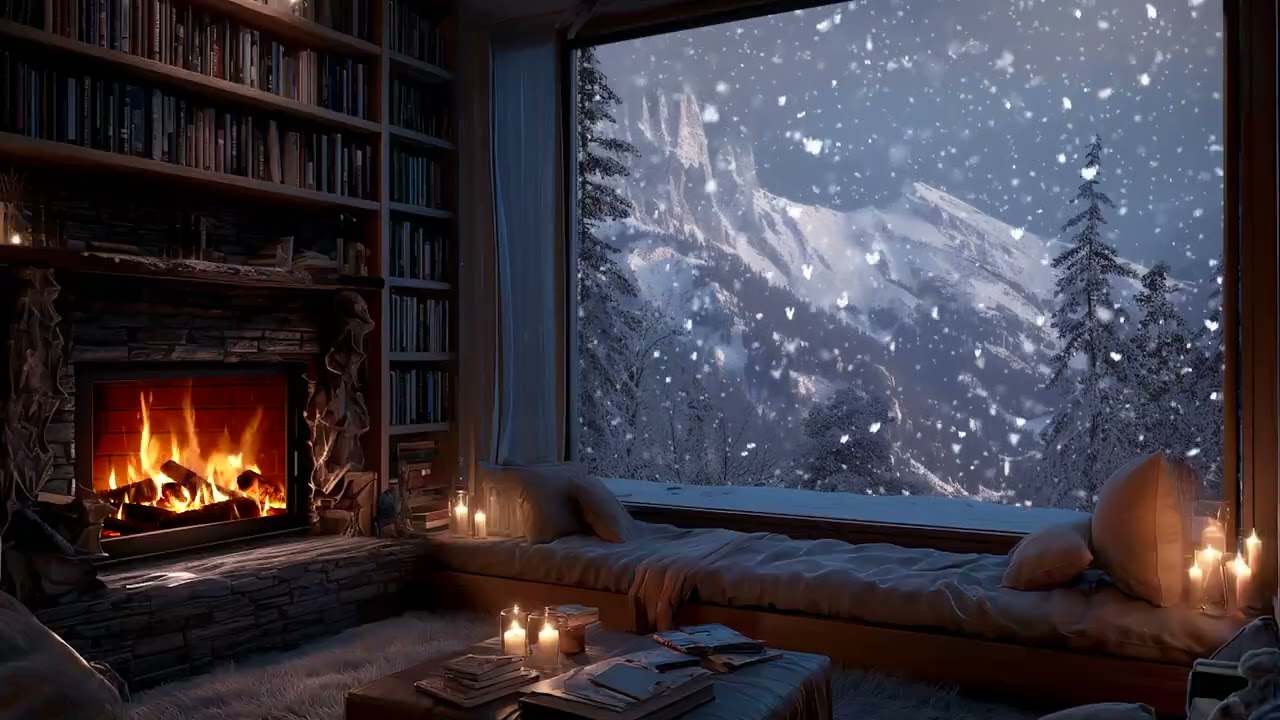 Midnight Snowroom: Quiet Winter Piano Ambience, Soft Snowfall Mood for Sleep & Relaxation