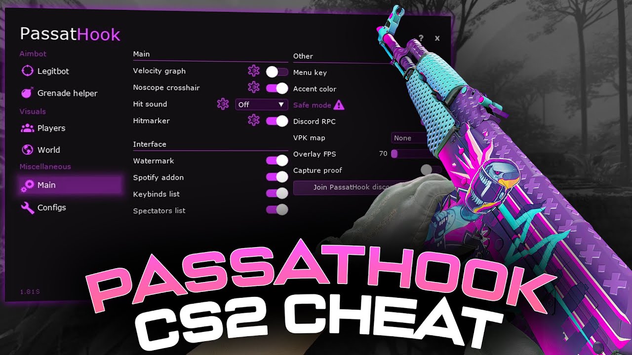 The Best Free CS2 Cheat in 2025 &ndash; PASSATHOOK Showcase + Download
