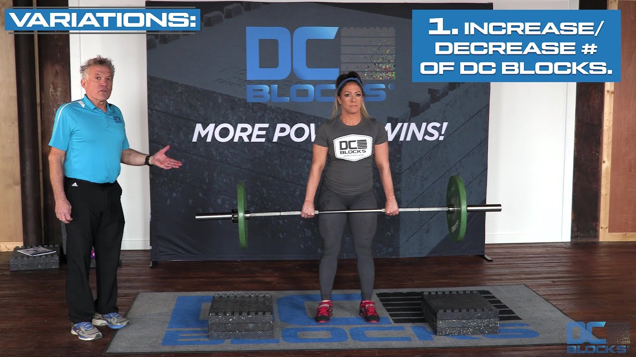 Block Deadlift using DC Blocks w/ barbell