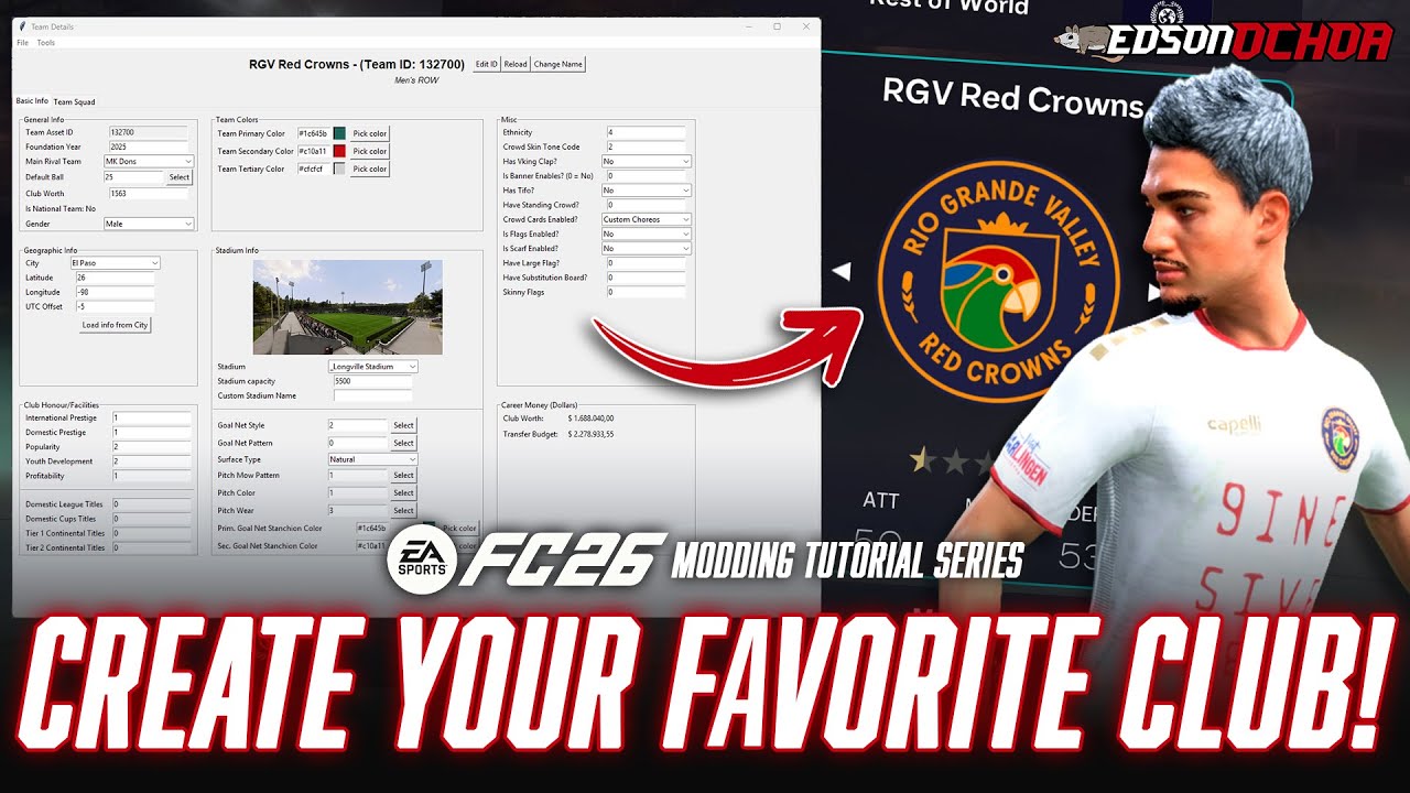 Add Club to EA FC 26 Using FC Editor by @decoruiz (Detailed) | EAFC 26 Modding Tutorial #1