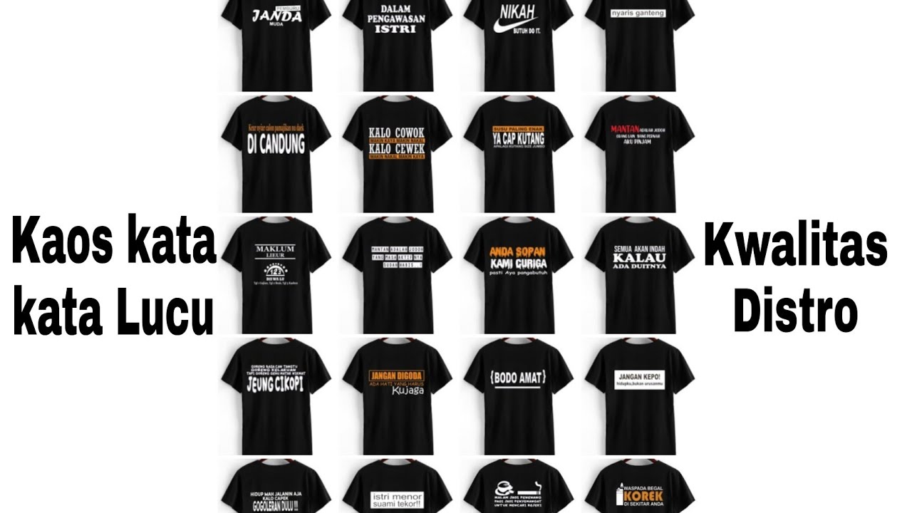 KAOS KATA KATA LUCU HARGA MURAH