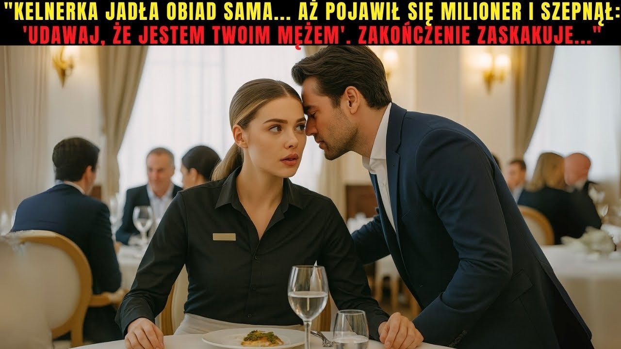 „Kelnerka jadła obiad sama… aż pojawił się milioner i szepnął  ‘Udawaj, że jestem twoim mężem’ ”