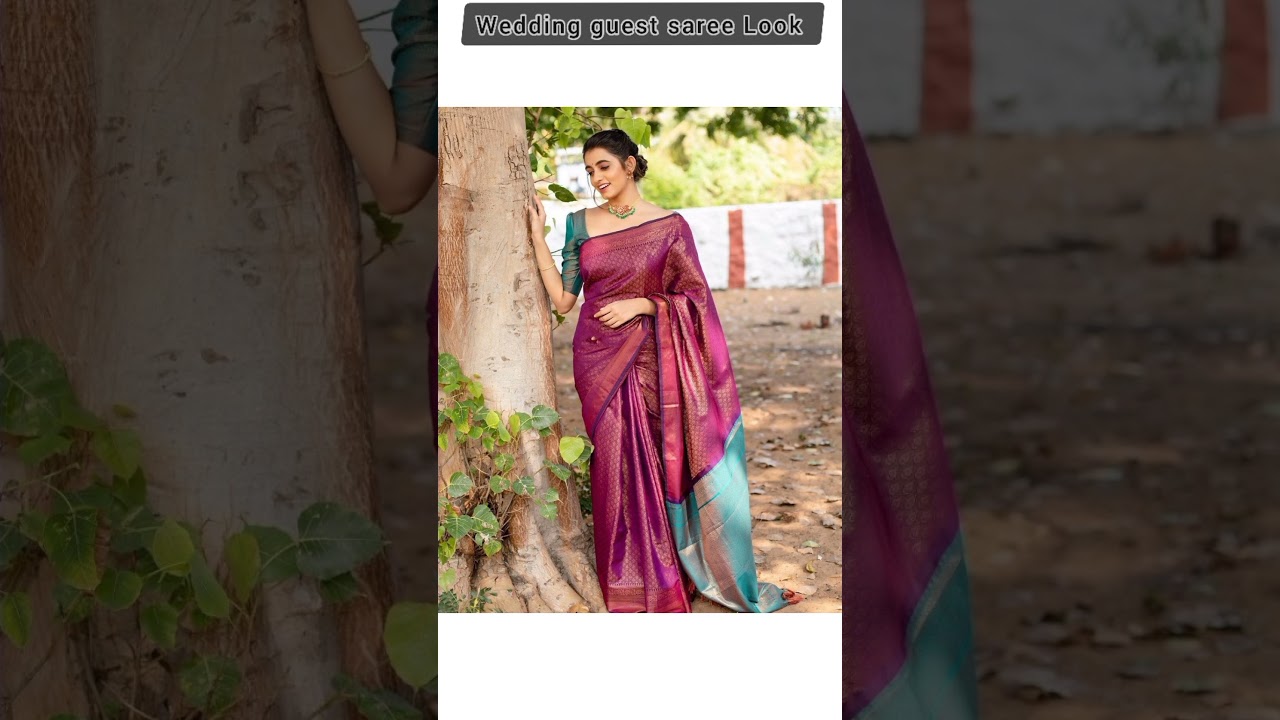 Wedding guest saree Look ✨ #youtubeshorts #ytshort #shorts #weddingguestlook