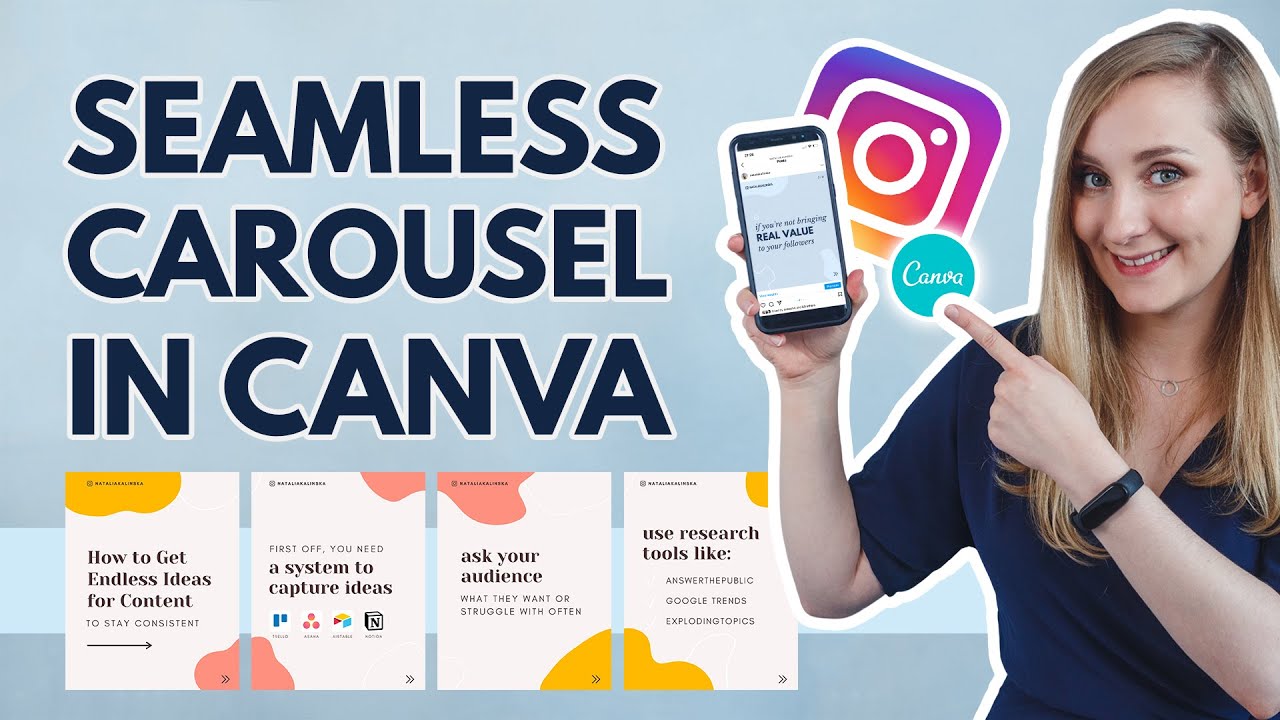 Как создать пост-карусель в Instagram с помощью Canva | Пошаговое руководство по Canva
