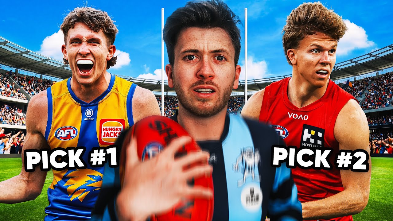 Драфт AFL против YouTuber | Trick Shot Goal Kicking Challenge