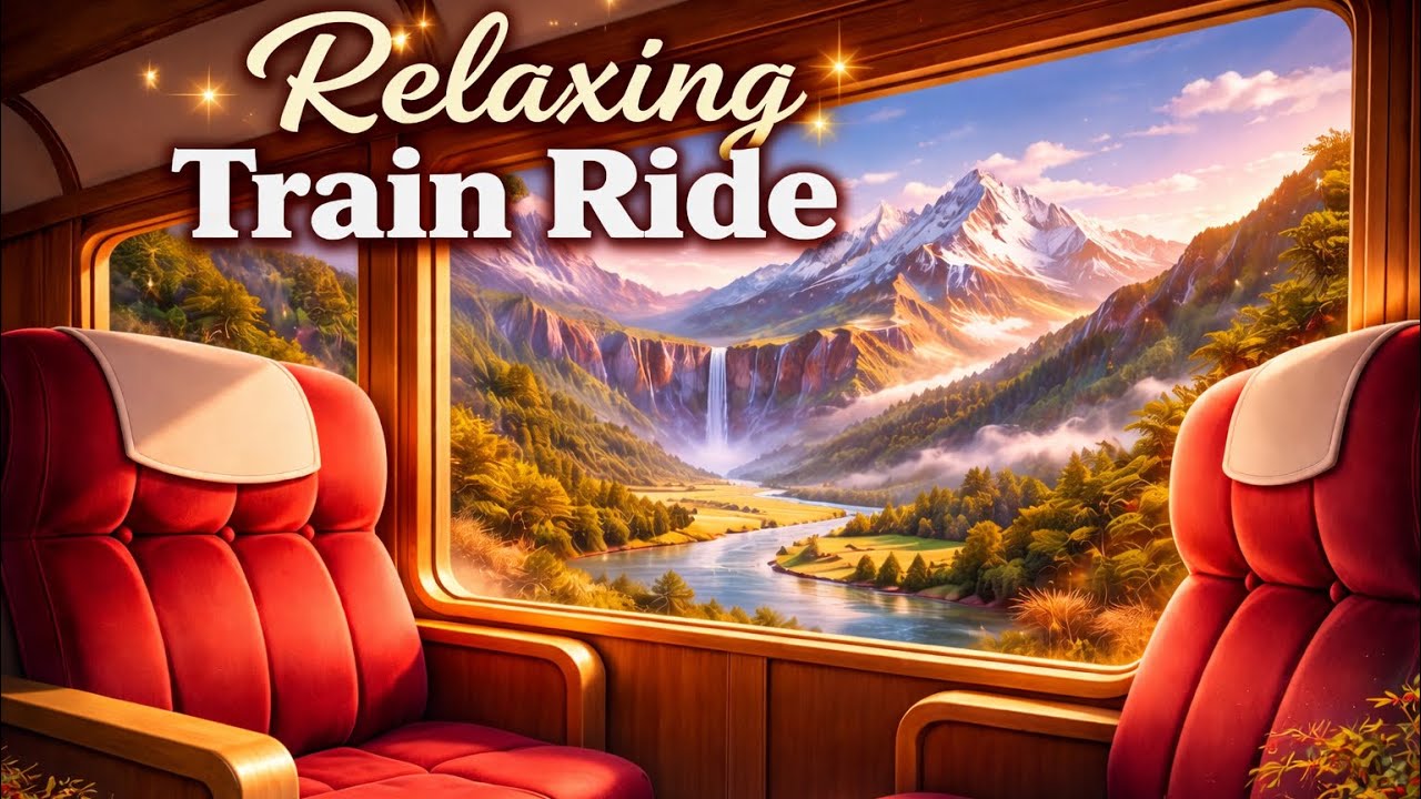 A Peaceful Train Journey to Nowhere 🏔️ | Ghibli Inspired ASMR| Relaxing and calm sound