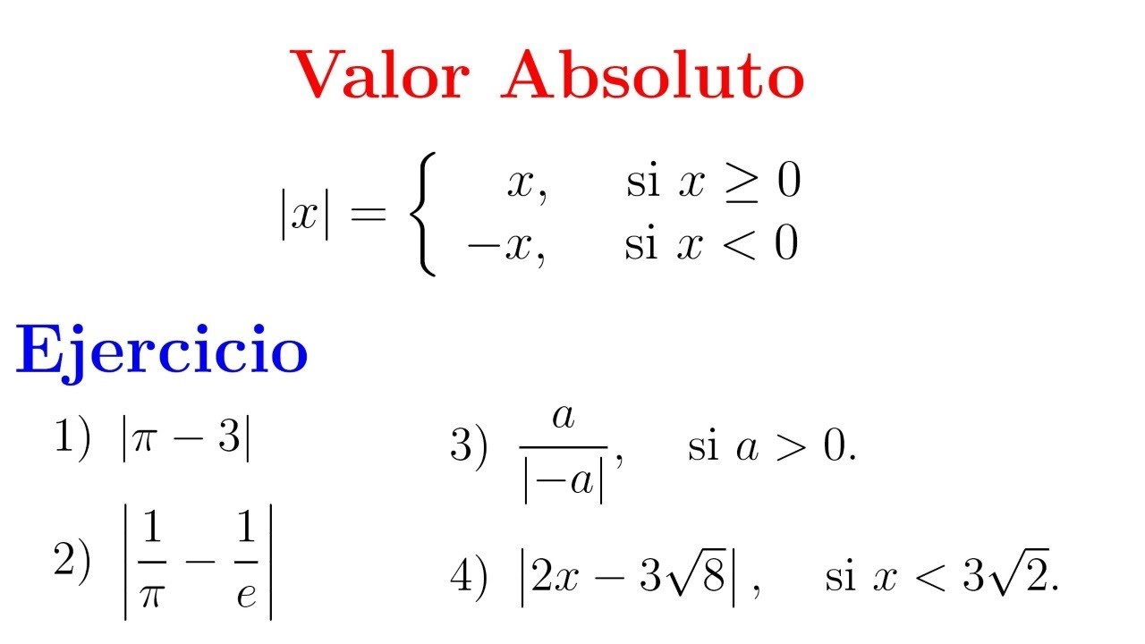 Ejercicio. Valor Absoluto