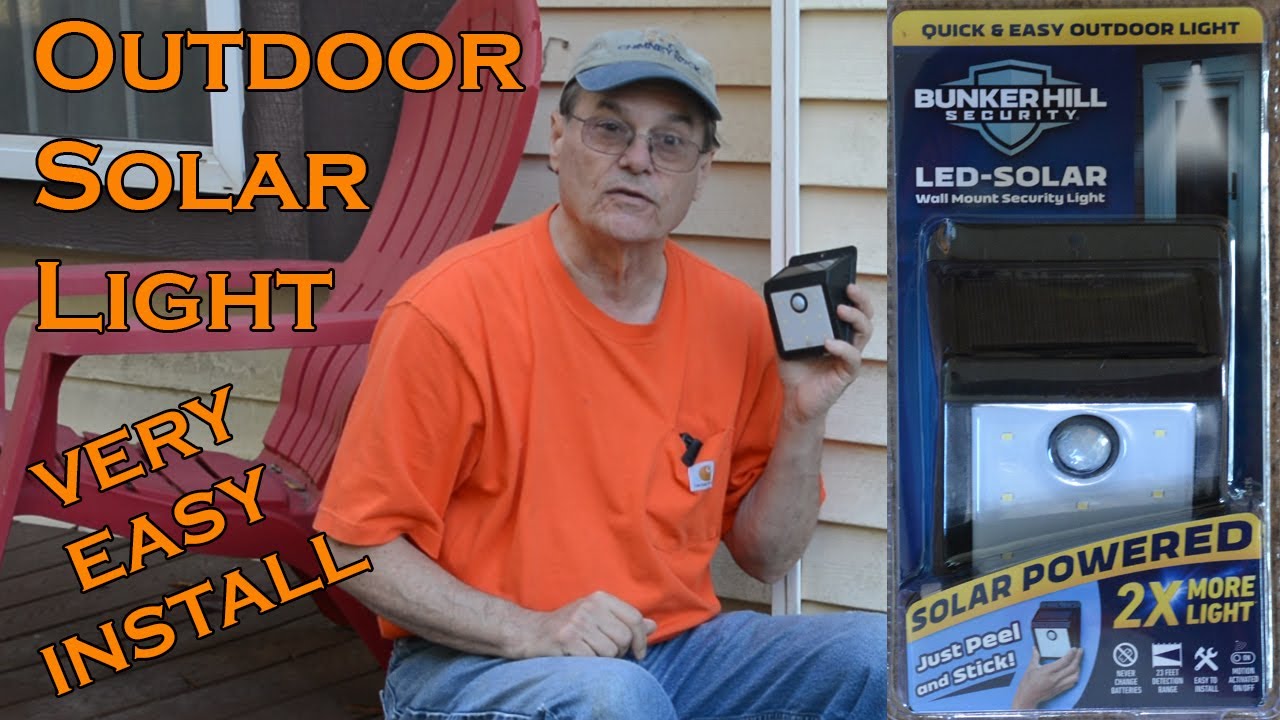 Small Solar Powered Outdoor Motion Sensing LED Light by Bunkerhill