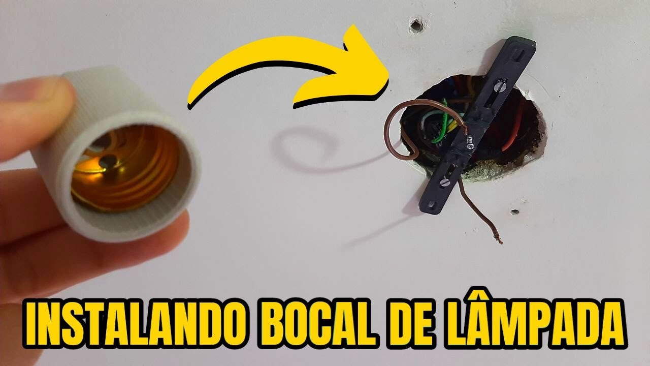 Como instalar bocal de L&acirc;mpada - Soquete de Porcelana E-27.