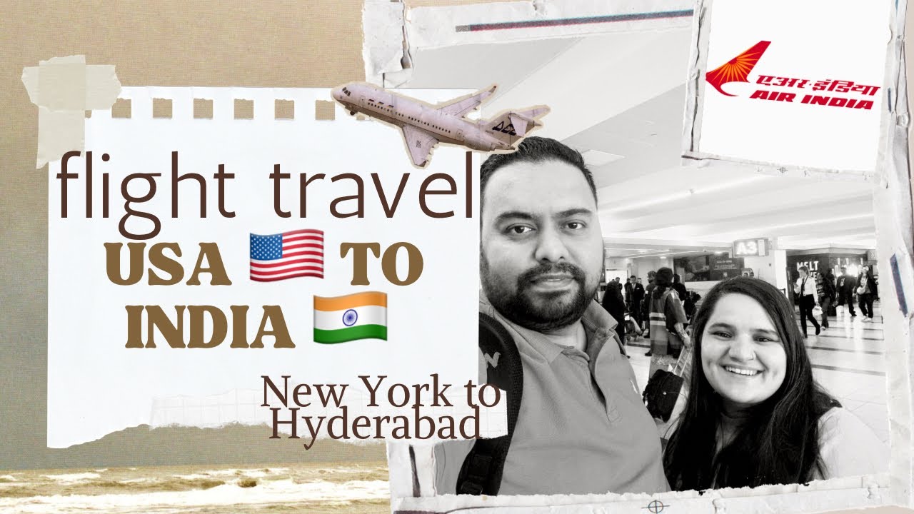 USA to India Flight Travel | New York to Hyderabad via Mumbai in Air India AI 116 | Boeing 777-300ER