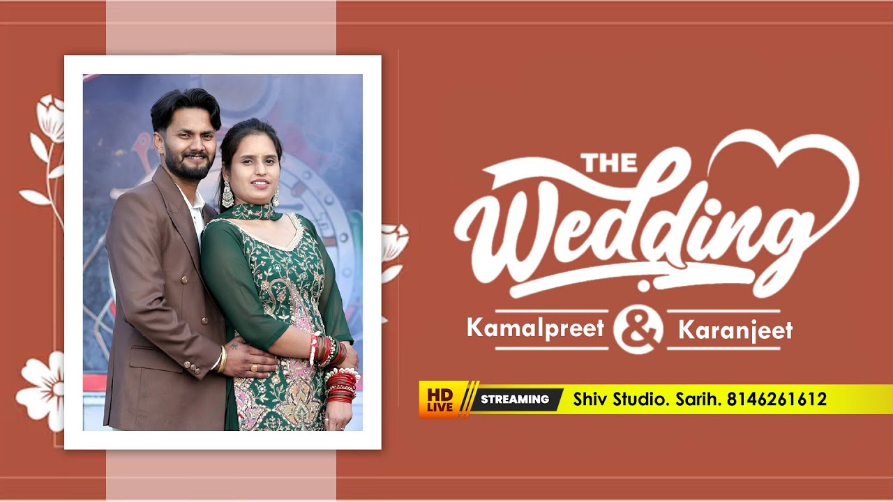 🔴Live Wedding Ceremony|| Kamalpreet Weds Kiranjeet || 30. 01. 2026. Shiv Studio. 8146261612