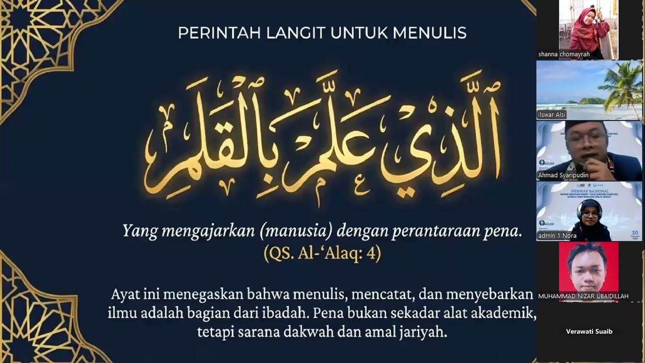 WEBINAR NASIONAL NULIS HEMAT INDONESIA/Jum'at-20 Februari 2026