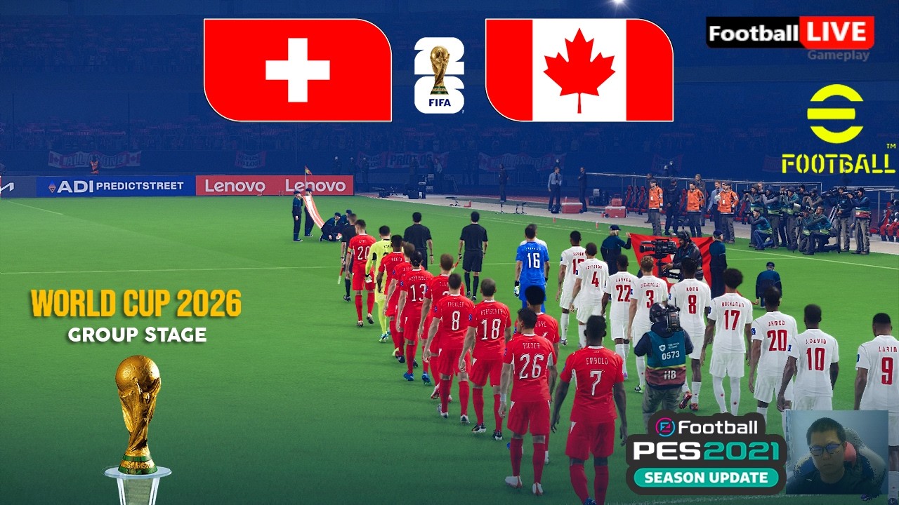 SWITZERLAND vs CANADA - World Cup 2026 Full Match Simulation eFootball PES 2021 Gameplay