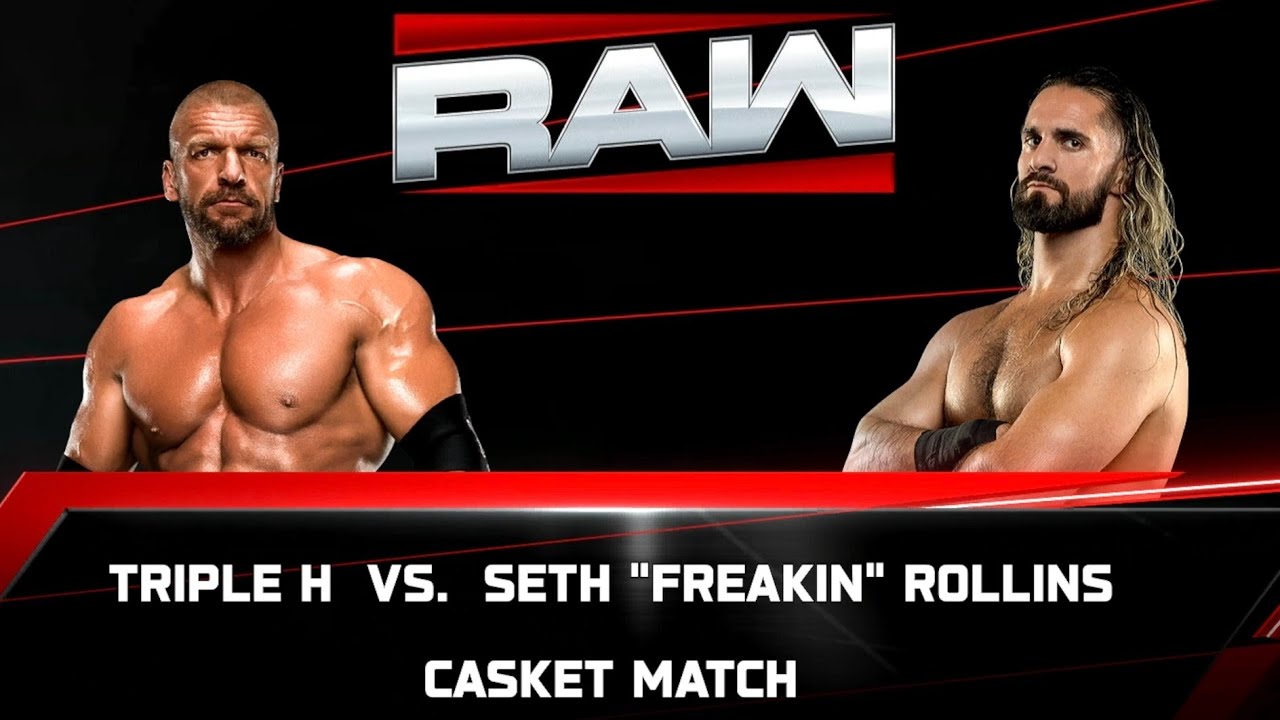 Triple H vs Seth Rollins - Casket Match [ 4k 60fps ]
