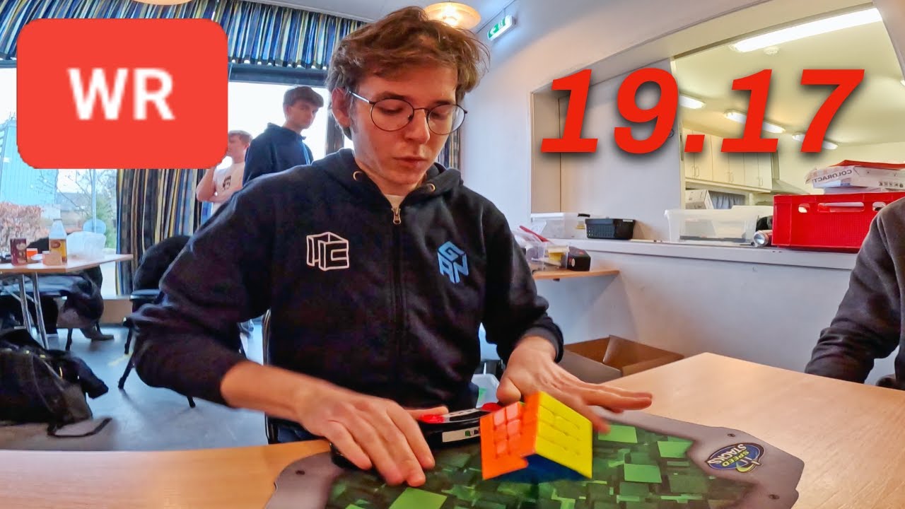 World Record 4x4 Rubik's Cube Average: 19.17
