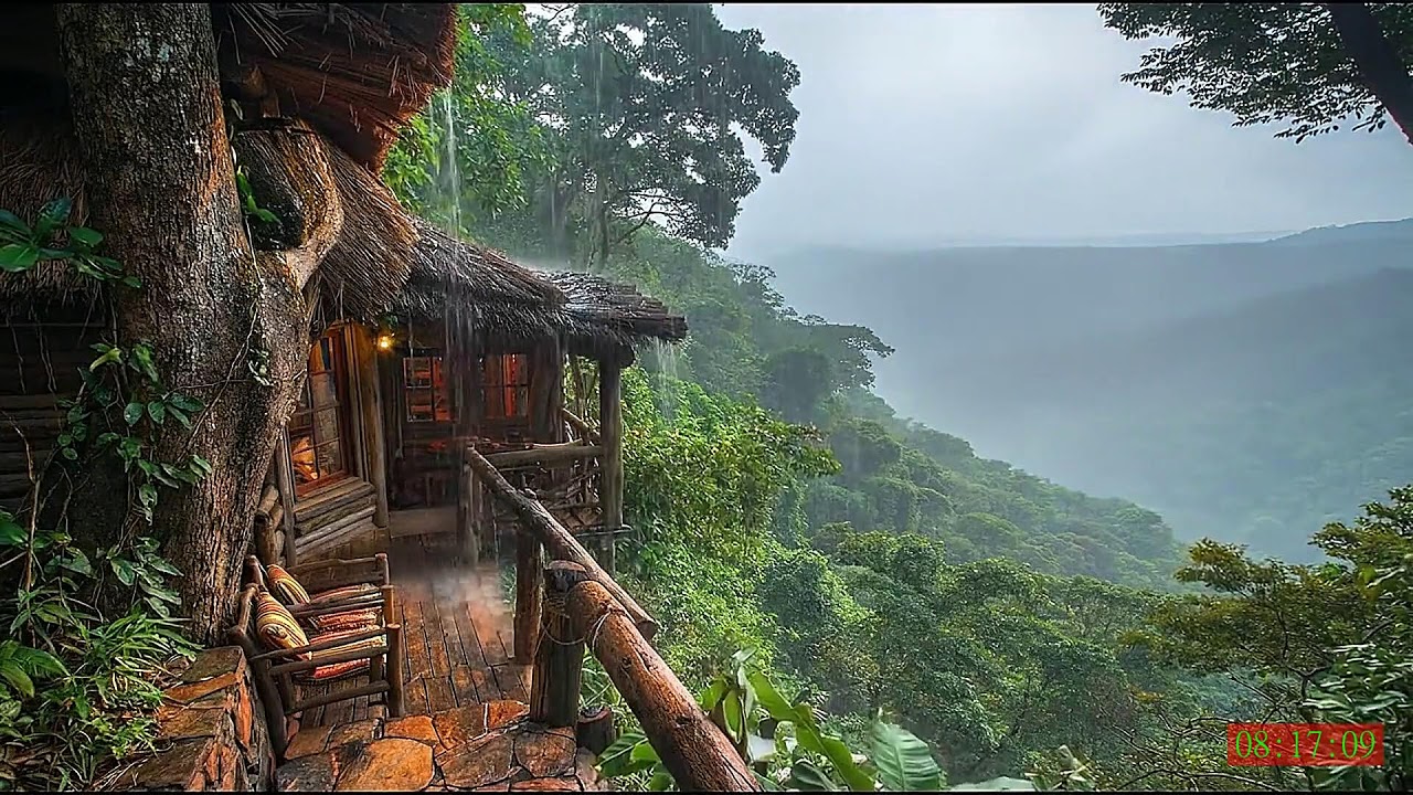 Gentle Rain Ambience with Piano for Sleeping and Deep Comfort