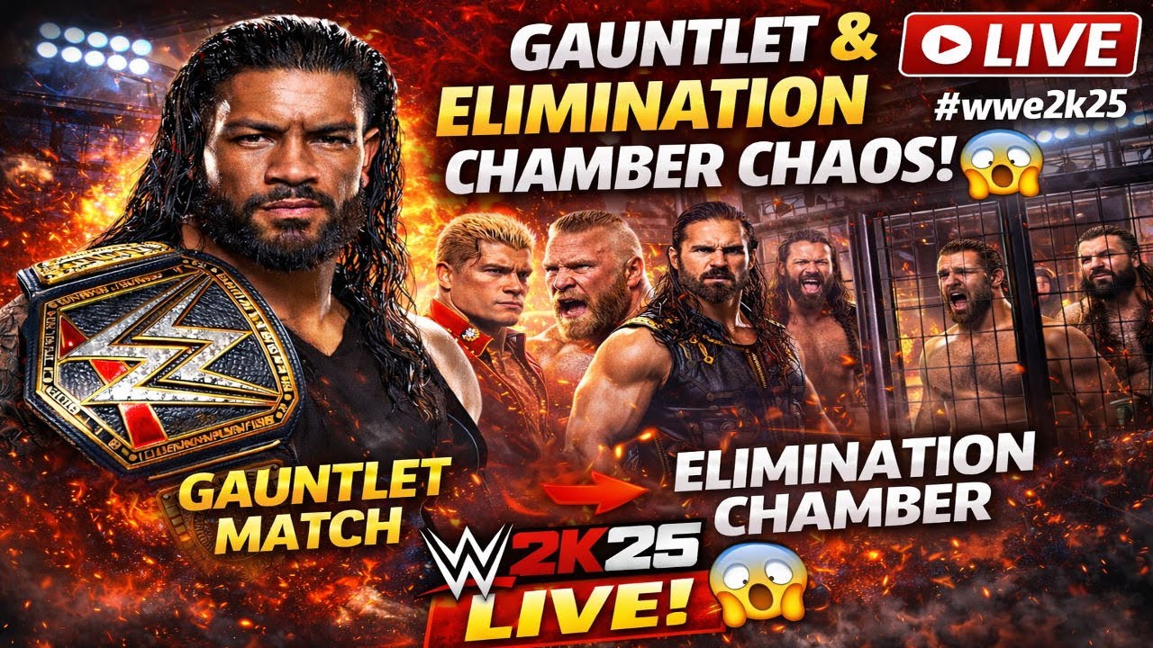 GAUNTLET MATCH MAYHEM! 😱 Can He Survive? WWE 2K25 LIVE #wwe2k25 #wwe #shorts #gaming #livestream