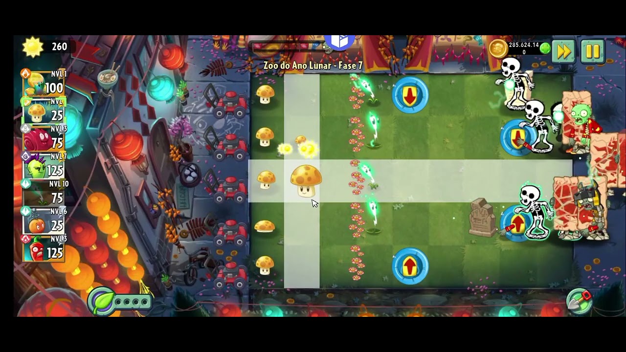Jogando evento zoom do ano lunar fases de nível 2