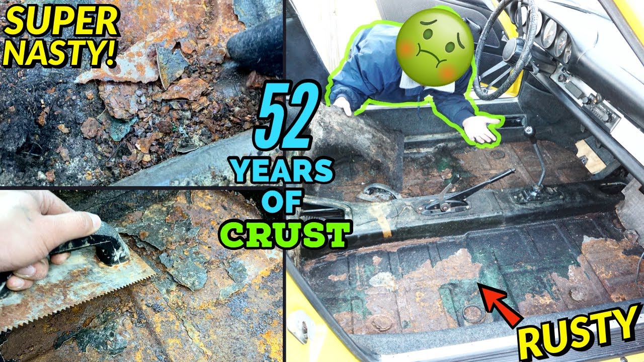 Scraping + Vacuuming DISASTER 1968 Porsche 912 Floor Pans RESURRECTION PART 1 | Satisfying