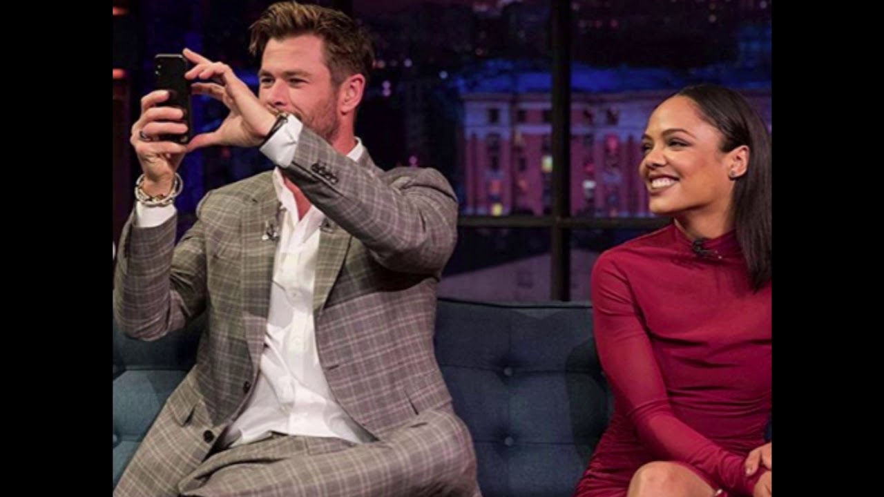 Chris Hemsworth and Tessa Thompson cute video