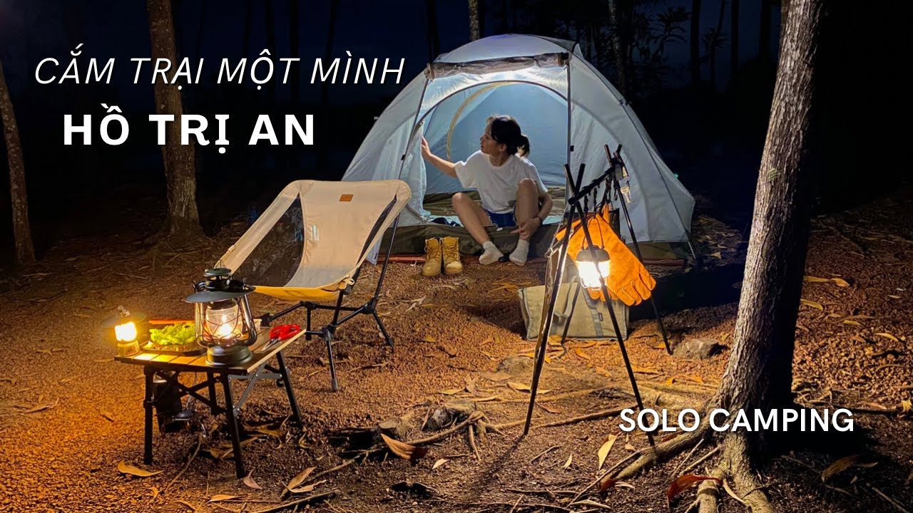 Cắm trại một mình giữa Hồ Trị An | Có tin vui ăn mừng & đập hộp ngôi nhà mới và vài món đồ cắm trại