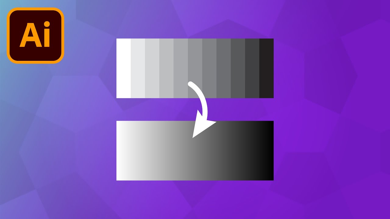 Как удалить градиентные полосы в Adobe Illustrator CC