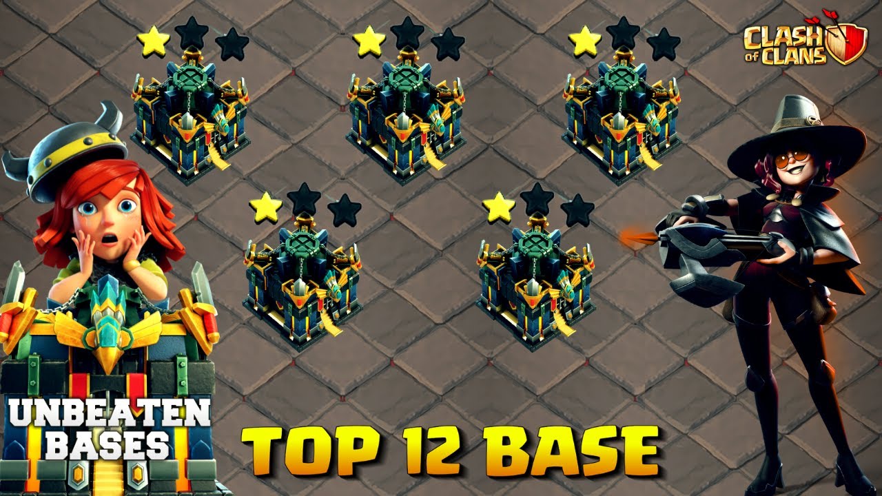 TOP 12 TH17 WAR + LEGEND BASE WITH LINK | ANTI 2 STAR TH17 PUSHING BASE WITH NEW DEFENSES | COC