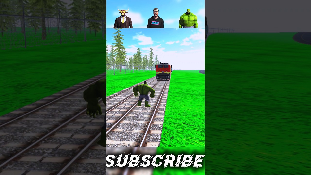 NEW TRAIN V/S HULK  ☠️ CHALLENGE | INDIAN BIKE DRIVING 3D 🎮