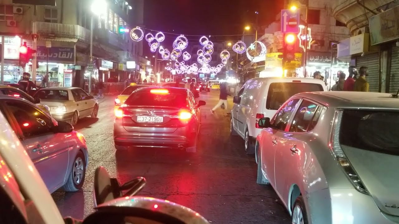 Sophisticated Traffic In Central Amman's Popular Streets |  🇯🇴