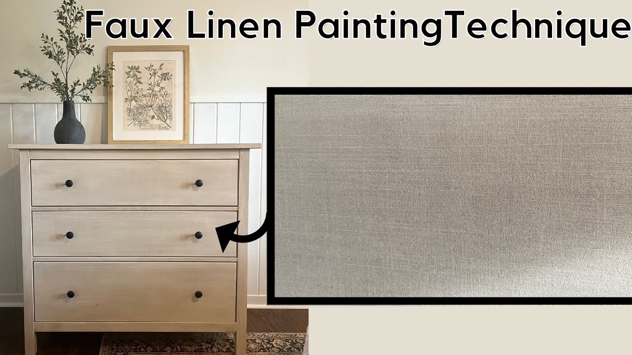 I Finally Tried the FAUX LINEN TECHNIQUE | Furniture Painting Idea