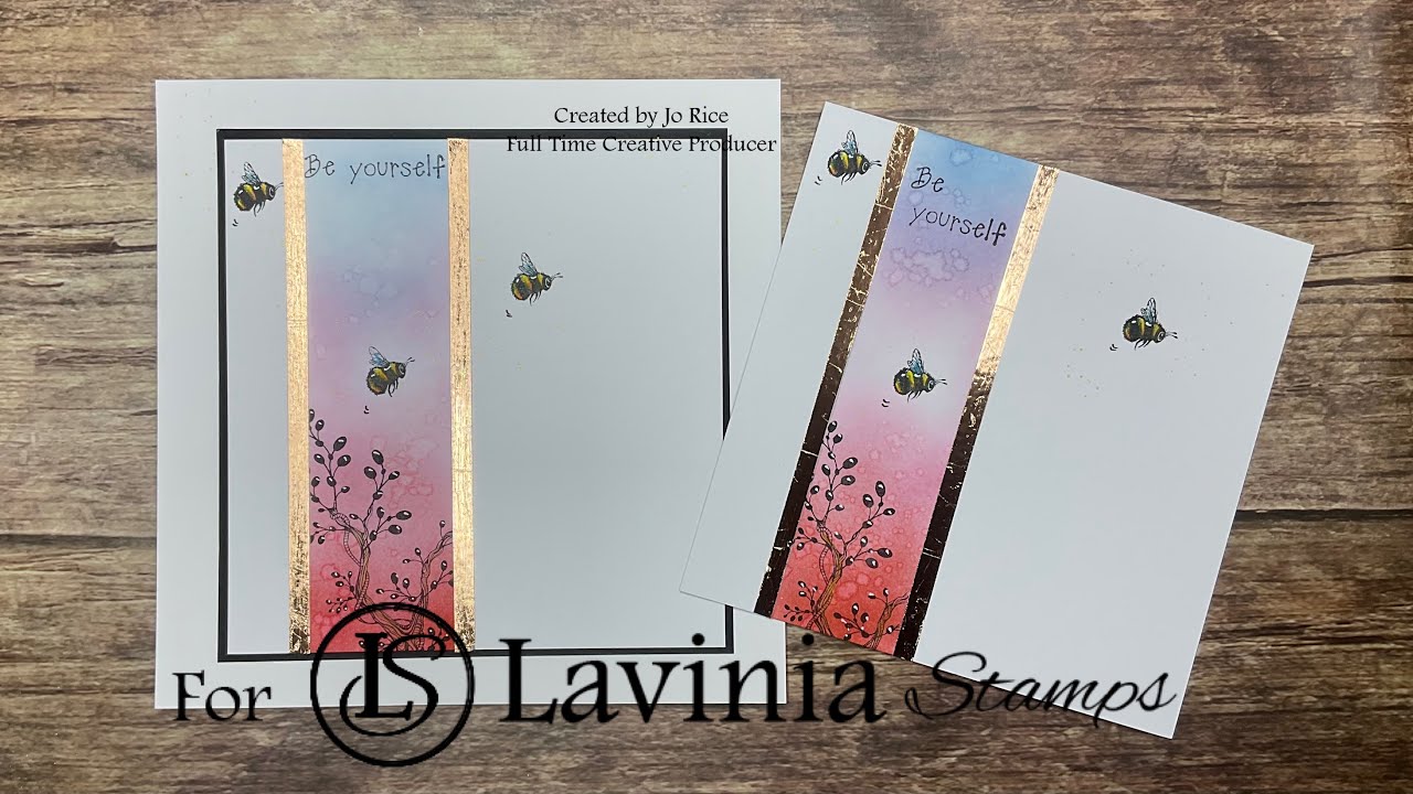 Fab Foil & Bees от Джо Райс #cardmakingvideo #laviniastamps #fabfoil