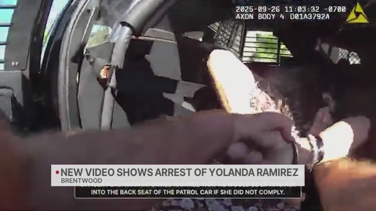 Newly released Brentwood police bodycam video shows arrest of Yolanda Ramirez