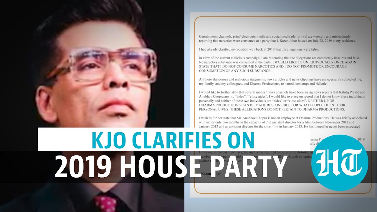 Watch: Karan Johar issues statement on 'drugs at party' charge amid NCB probe