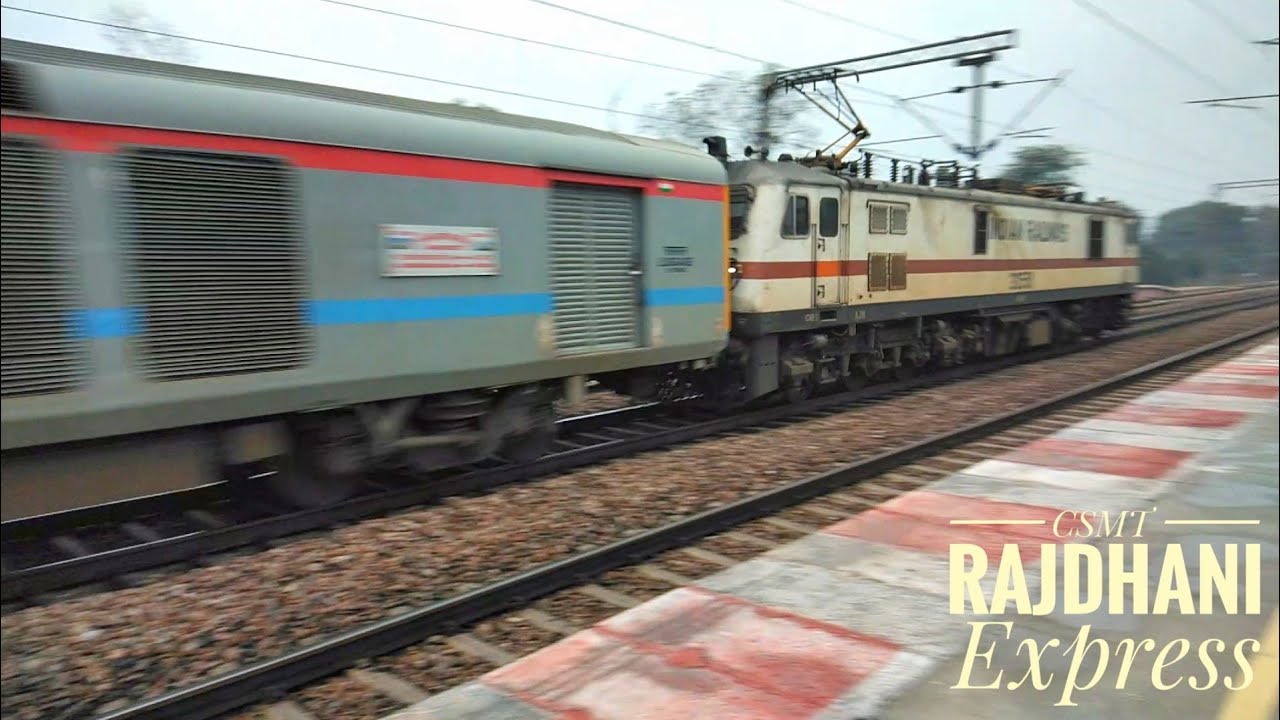 Push Pull Rajdhani Express Full Speed 130kmph With Wap-7
