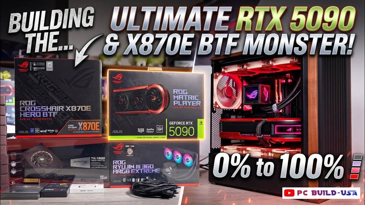 MONSTER ROG Matrix RTX 5090 GAMING PC Build 2026? | AMD R7 9850X3D +  LANCOOL 217W