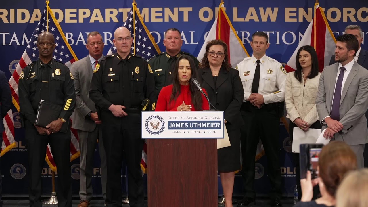 Attorney General James Uthmeier joins Law Enforcement to announce results of Operation Dragon Eye