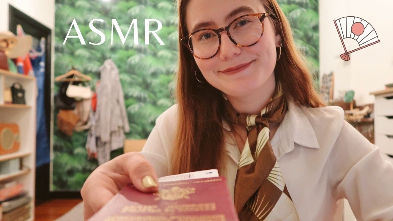 ASMR français | Roleplay Agence de Voyage : Japon (lots of typing, whispering and paper sounds)