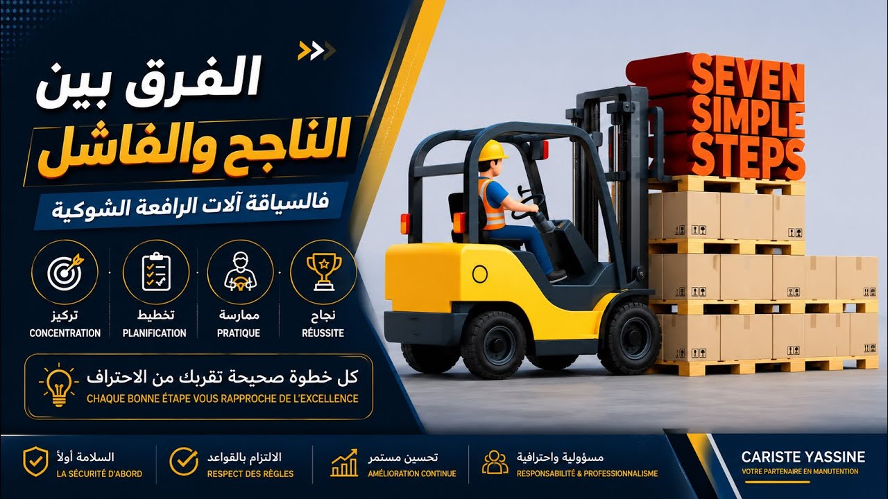 تعليم سياقة آلات الرافعة الشوكية للمبتدئين | Formation à la conduite de chariots élévateurs