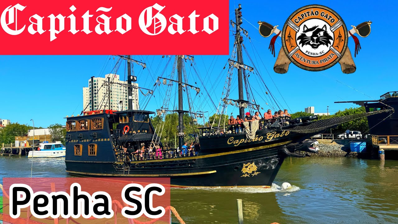 Passeio de barco Capitão Gato em Penha SC