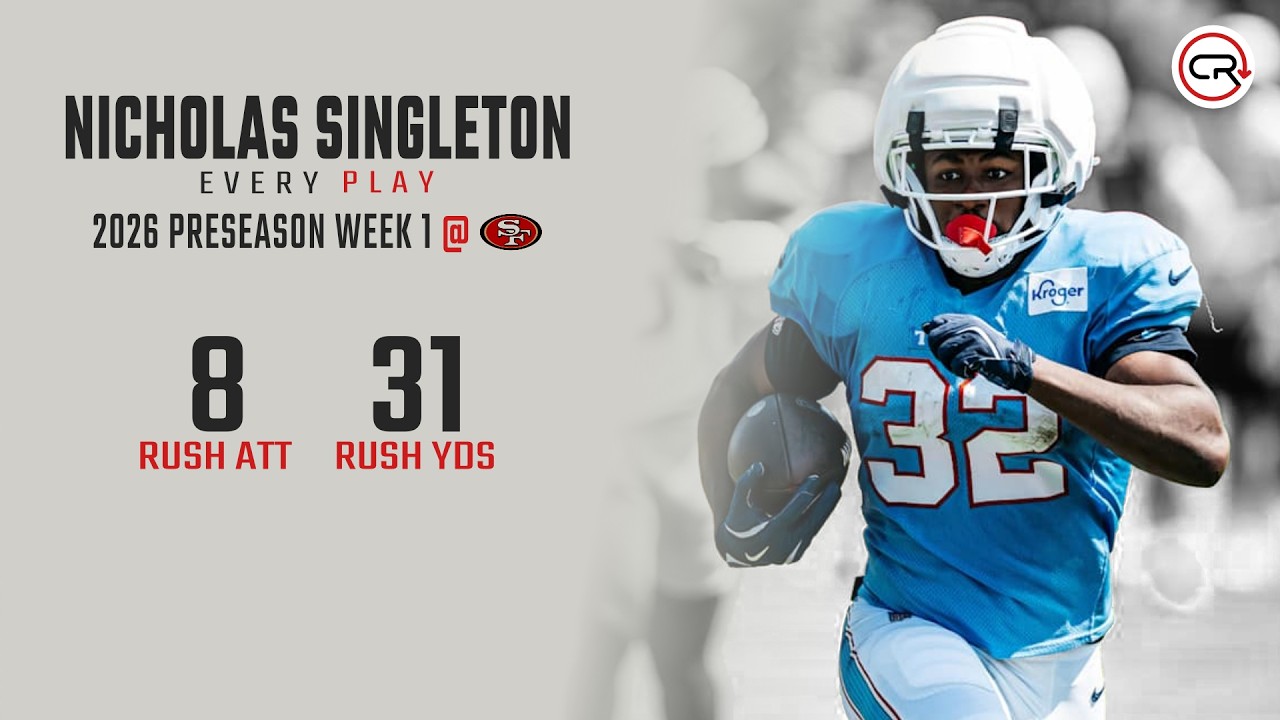 Nicholas Singleton Preseason Week 1 Highlights vs 49ers | Every Run
