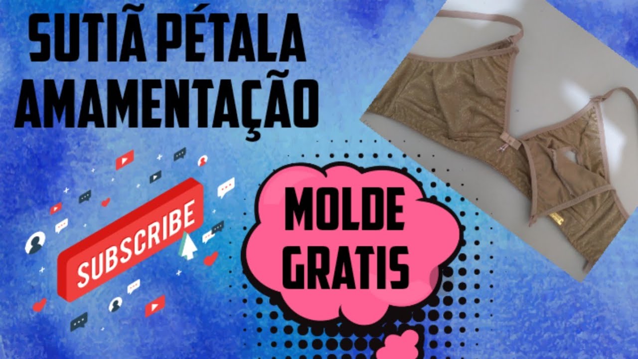 COMO FAZER SUTIÃ AMAMENTAÇÃO #moldegratis SUTIÃ PÉTALA[PASSO A PASSO]